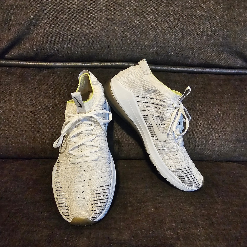 Nike Zoom Fearless Flyknit 2 White Black Volt Training Shoes Womens 7.5